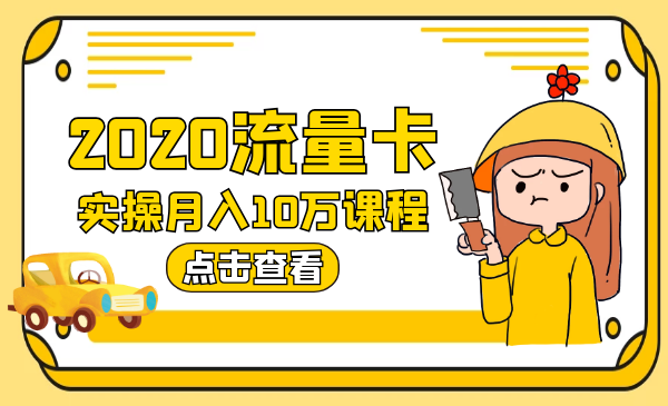 2020流量卡实操月入10万课程